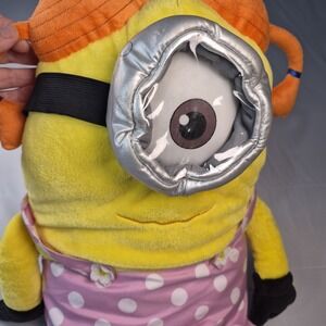 Despicable Me 18" Stewart Polka Dot Dress Plush Pillow Buddy 3D Metallic Goggle